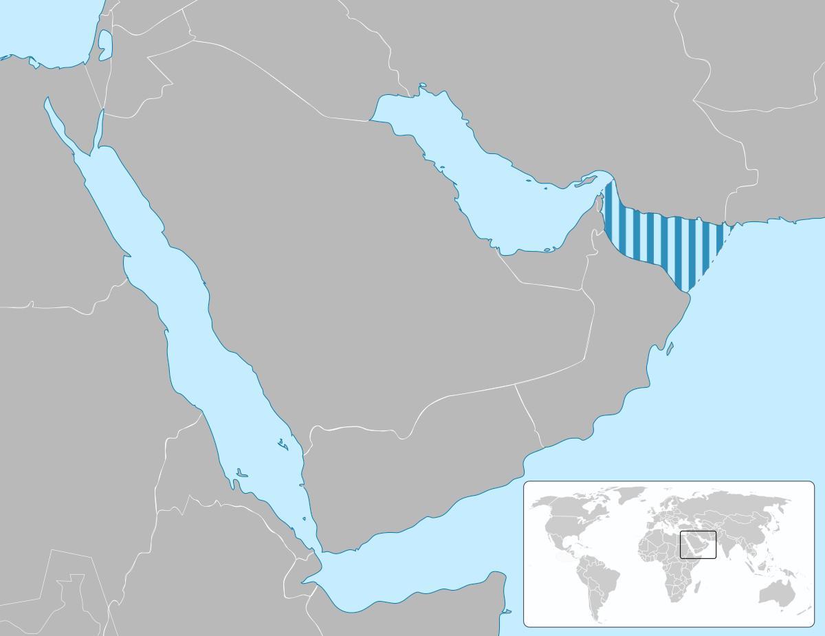 golful Oman pe harta