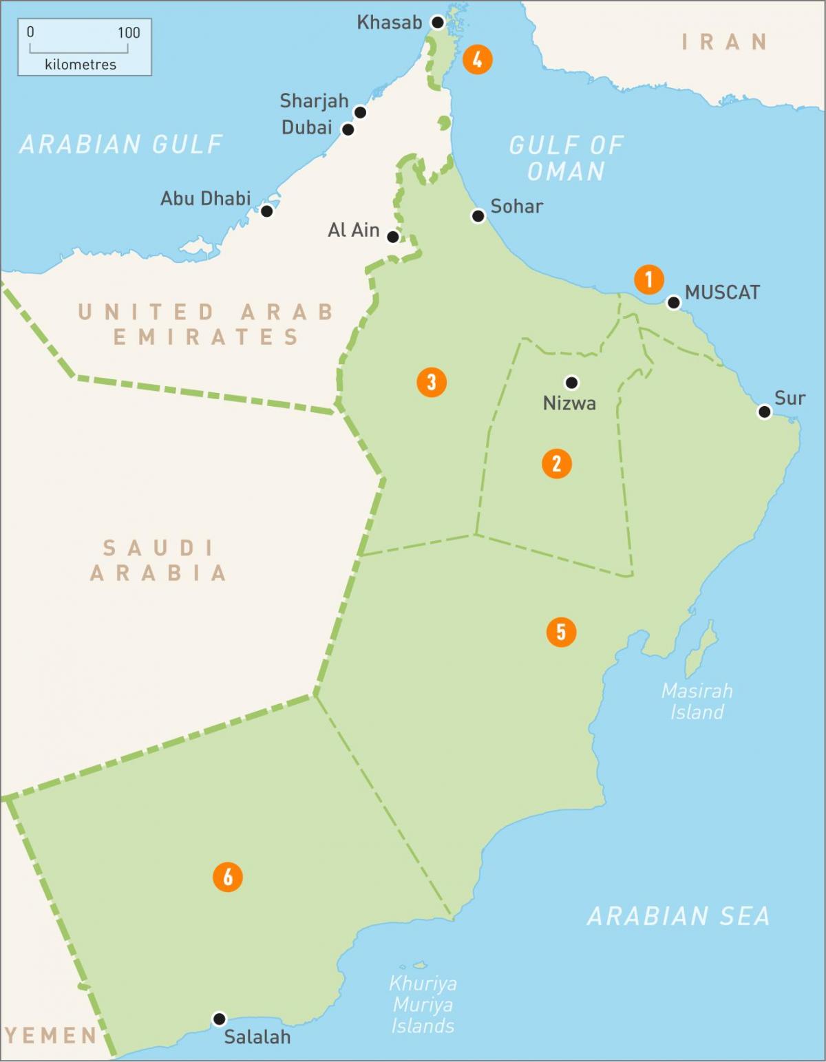 Oman hartă hd