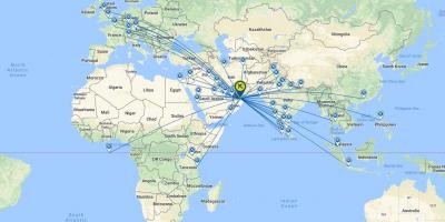 Oman air ruta de zbor hartă