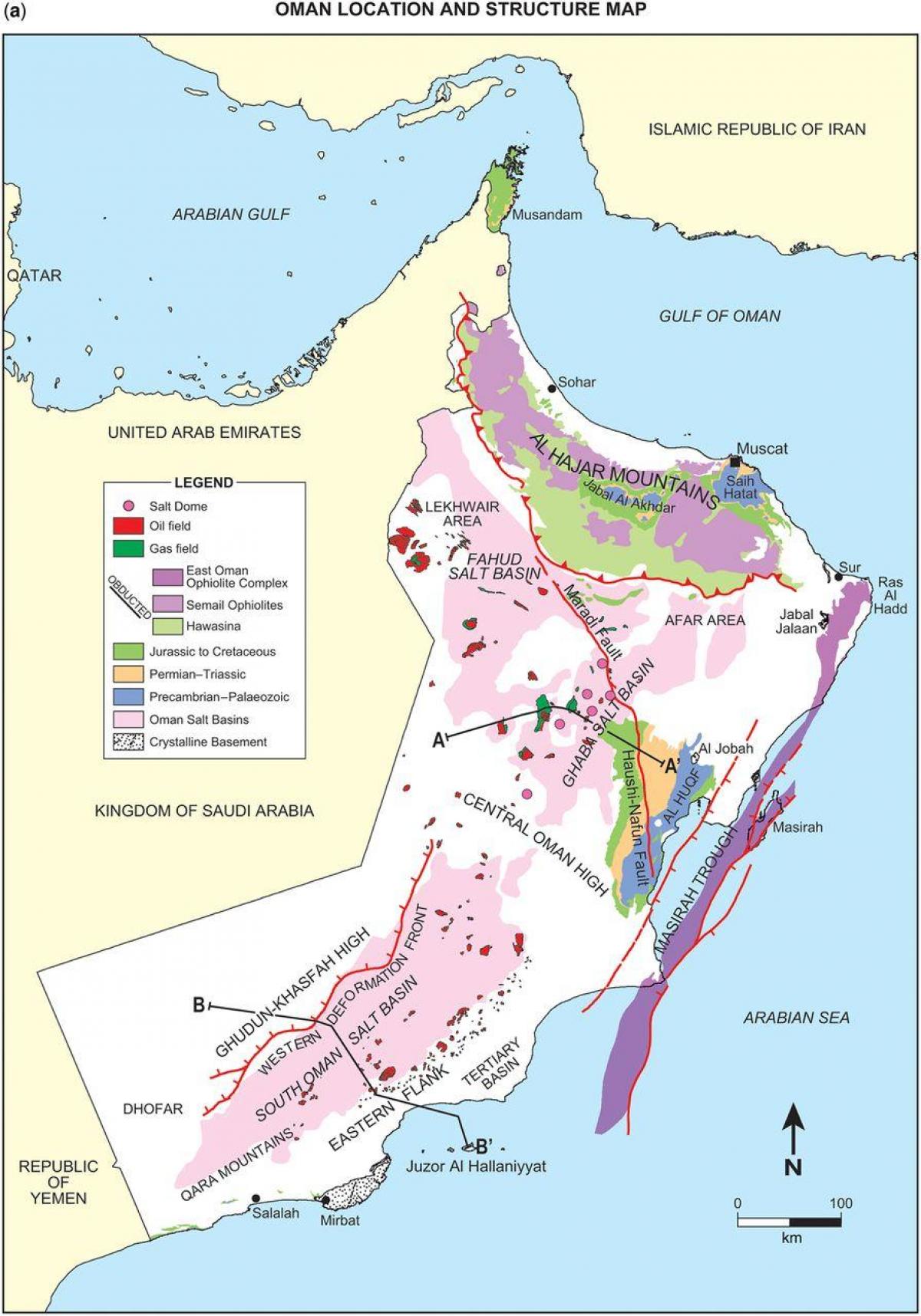 harta Oman geologie